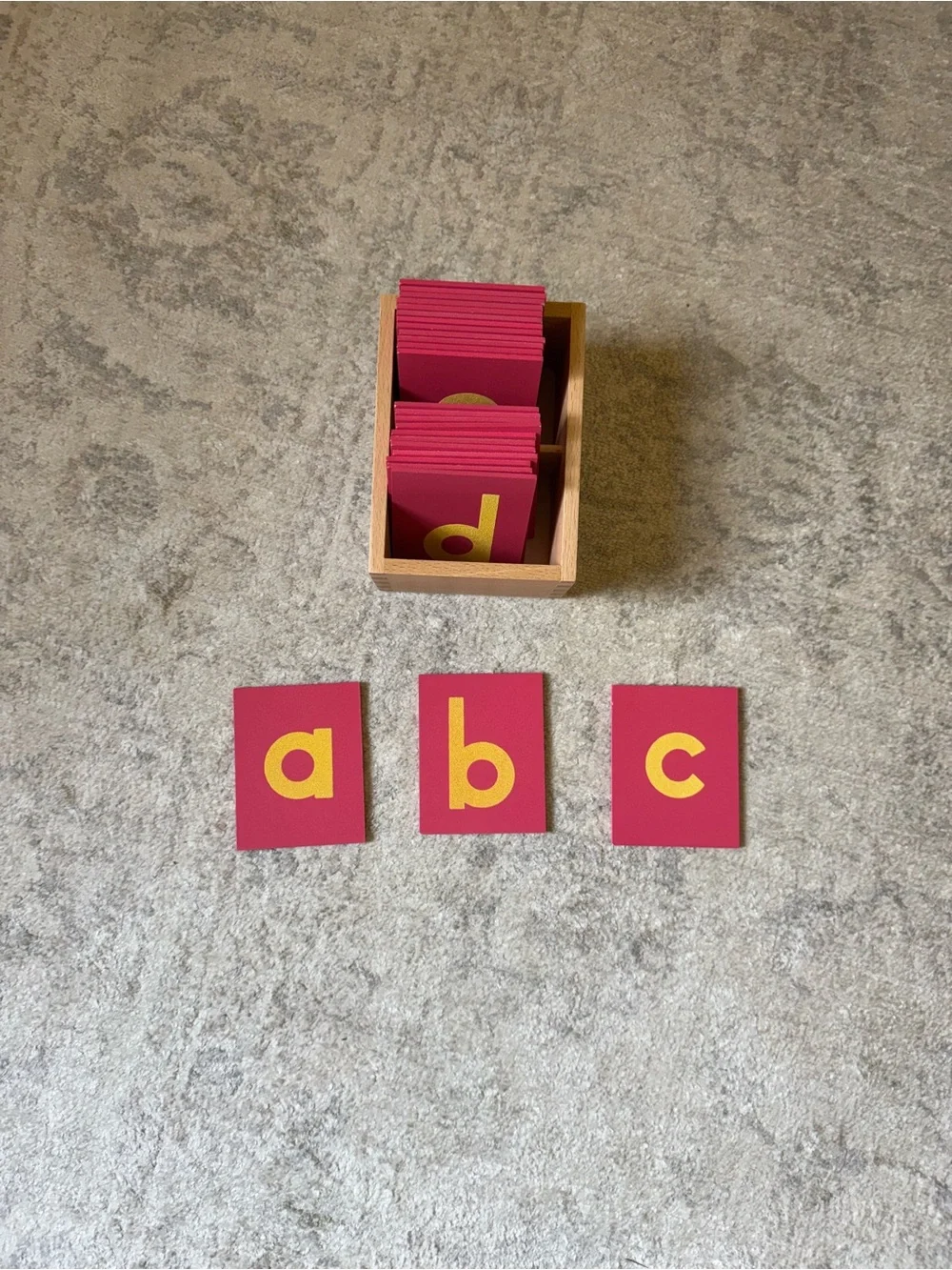 Full set of Montessori Lowercase Sandpaper Letters